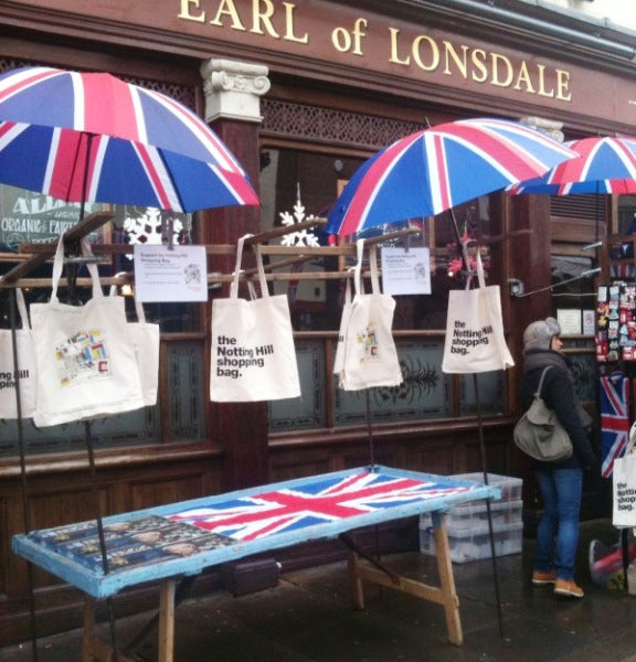 Notting Hill Shopping Bags unmissable on Sal’s stall