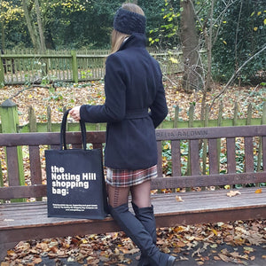 Black Jute Bag / Notting Hill Shopping Bag - Notting Hill Shopping Bag