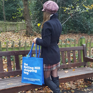 Blue Jute Bag / Notting Hill Shopping Bag - Notting Hill Shopping Bag