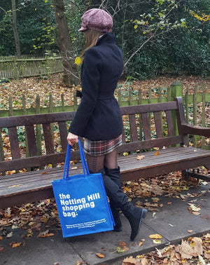 Blue Jute Bag / Notting Hill Shopping Bag - Notting Hill Shopping Bag