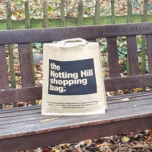 Brown-Black Jute Bag / Notting Hill Shopping Bag - Notting Hill Shopping Bag
