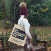 Brown-Black Jute Bag / Notting Hill Shopping Bag - Notting Hill Shopping Bag