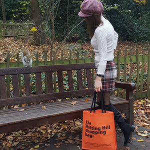 Orange Jute Bag / Notting Hill Shopping Bag - Notting Hill Shopping Bag