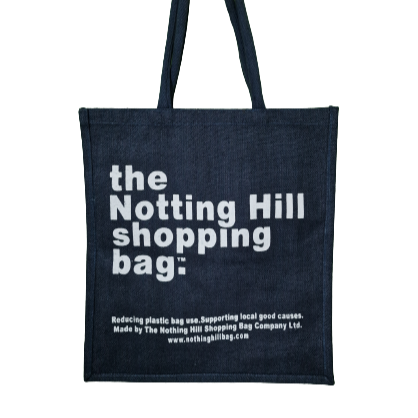 Navy Jute Bag | Notting Hill Shopping Bag - Notting Hill Shopping Bag