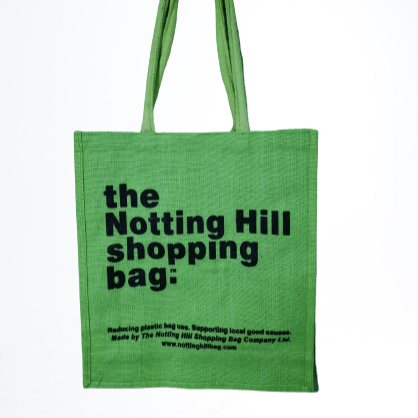 Green Jute Bag | Notting Hill Shopping Bag - Notting Hill Shopping Bag