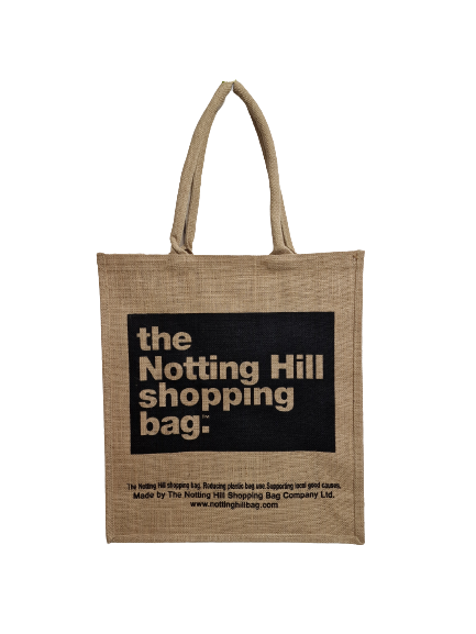 Brown-Black Jute Bag | Notting Hill Shopping Bag - Notting Hill Shopping Bag