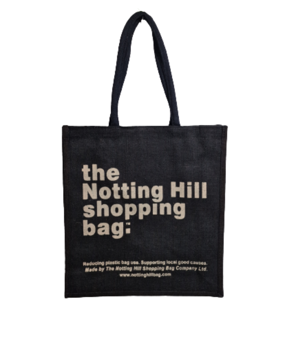 Black Jute Bag | Notting Hill Shopping Bag - Notting Hill Shopping Bag