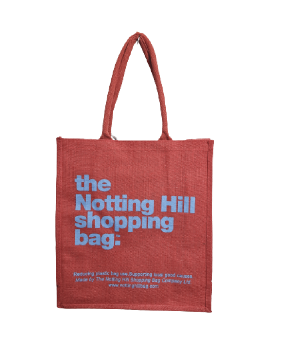 Red Jute Bag | Notting Hill Shopping Bag - Notting Hill Shopping Bag