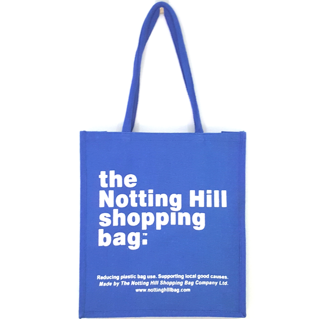Blue Jute Bag / Notting Hill Shopping Bag - Notting Hill Shopping Bag