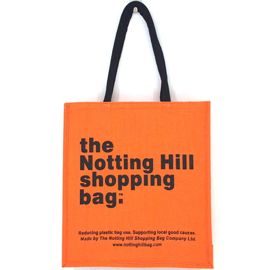 Orange Jute Bag / Notting Hill Shopping Bag - Notting Hill Shopping Bag